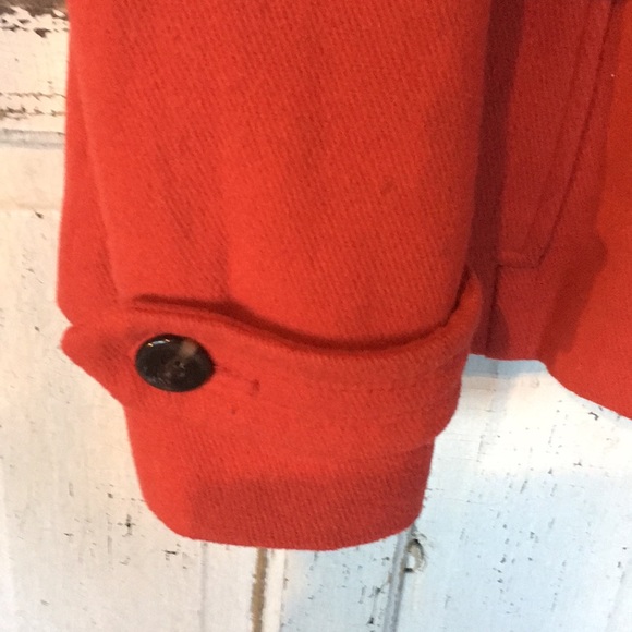 AE Outfitters Nice Lined Red Pea Coat - Medium - Picture 3 of 5